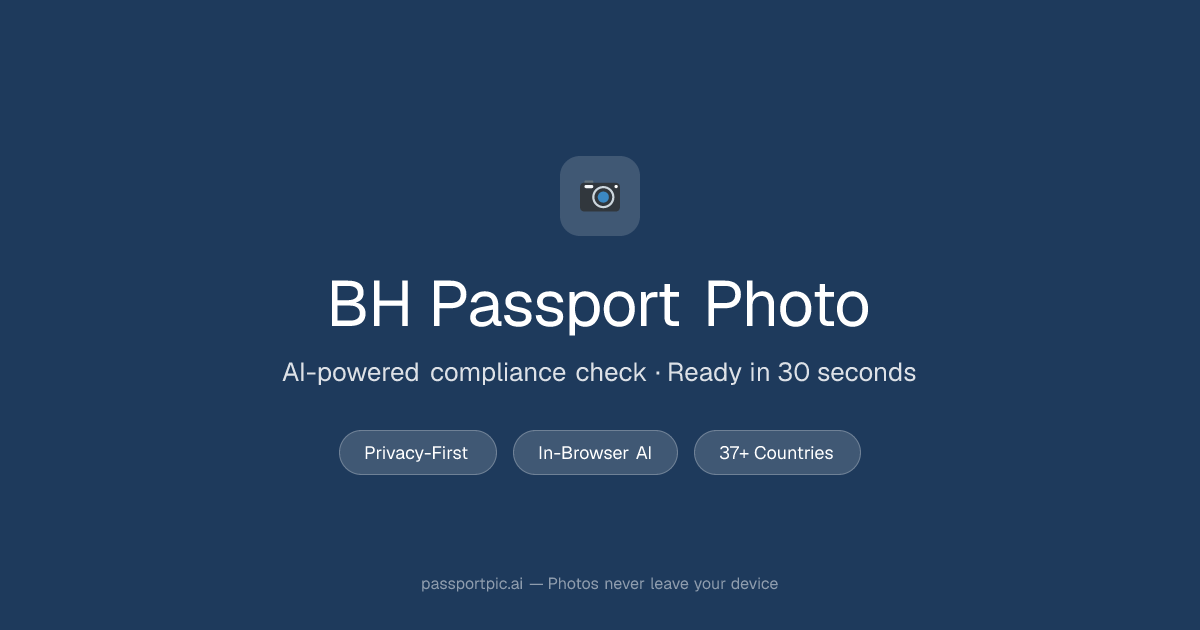 Bahrain Passport Photo — ICAO-Compliant Online | PassportPic.ai