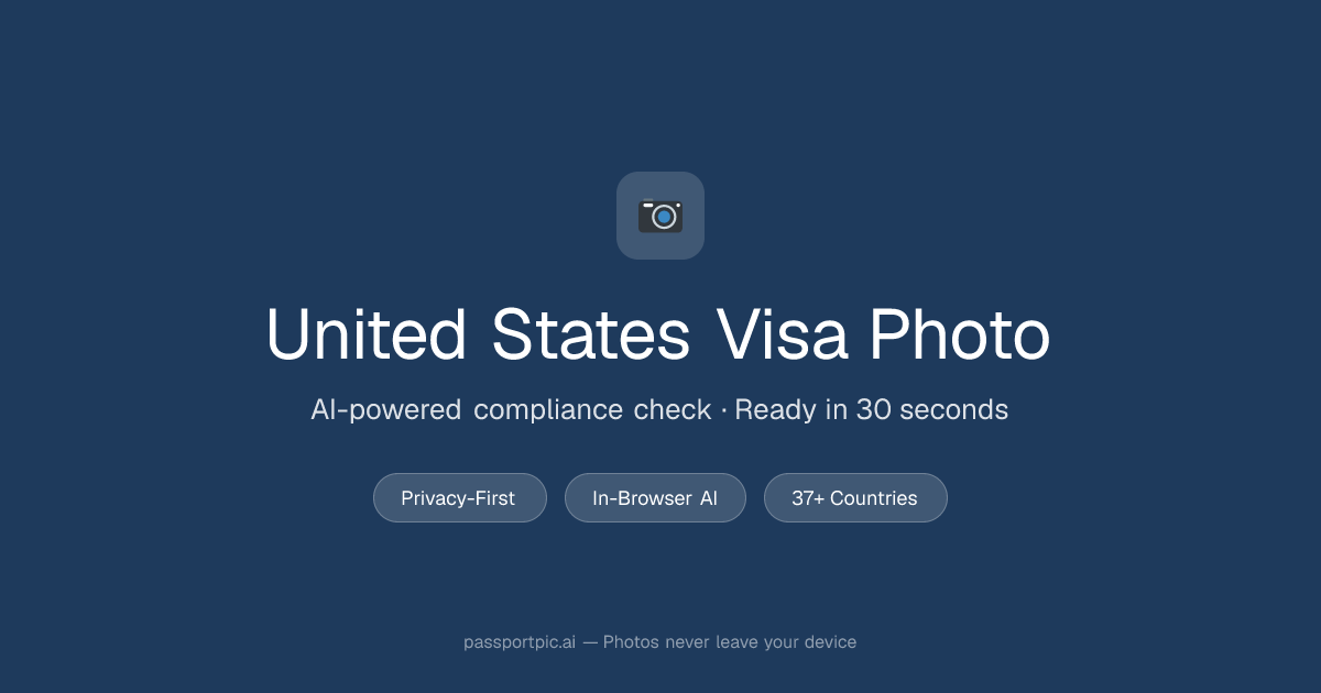 United States Visa Photo — ICAO-Compliant Online | PassportPic.ai